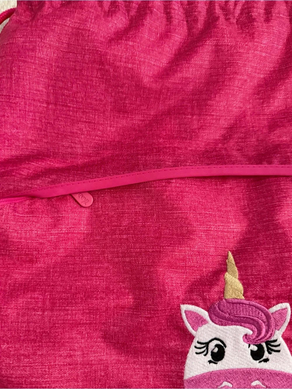 Personalized “Sloane” Pink Unicorn Drawstring Kids Backpack